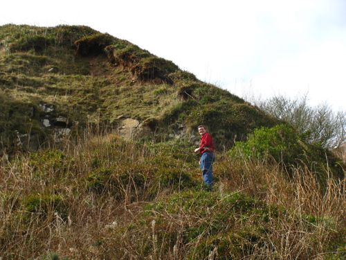 Thomas climbing the hill at stone haven.