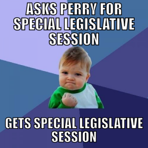 perry gets special elgislative session